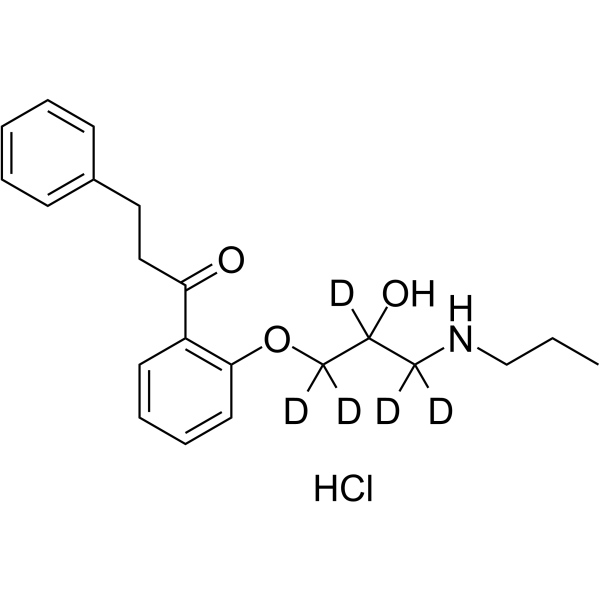 Propafenone-d5 hydrochloride (propafenone d5 hydrochloride) 1346605-05-7